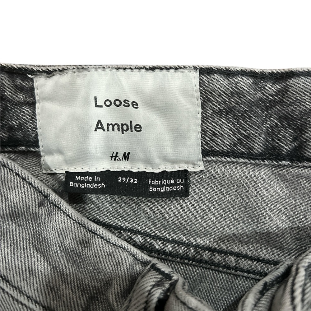 H&M Men's Loose Ample Jeans in Charcoal size 29x32 - Picture 3 of 4